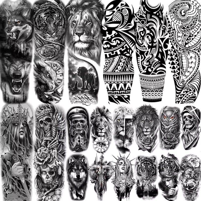 Custom Temporary Sleeve Tattoos for Seasonal Promotions and Events-sku-10