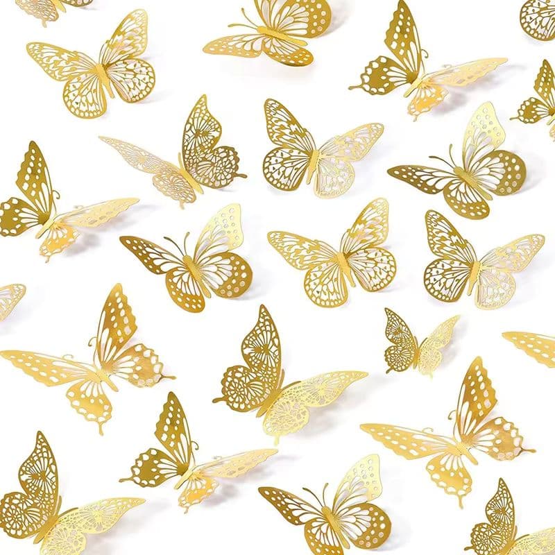 Versatile 3D Butterfly Wall Art Stickers for Indoor Decoration-sku-8