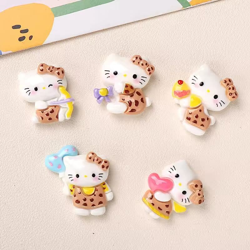 ملصقات أظافر من سلسلة Kitty Bow باللون الوردي اللطيفة من أجل صنع أعمال فنية إبداعية-sku-2