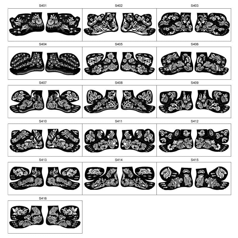 Professional Arabic Vinyl Henna Stencil for Body Art Applications-sku-8
