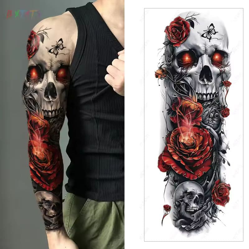 Premium Tribal Temporary Tattoo Stickers for Men - Safe & Customizable-sku-11
