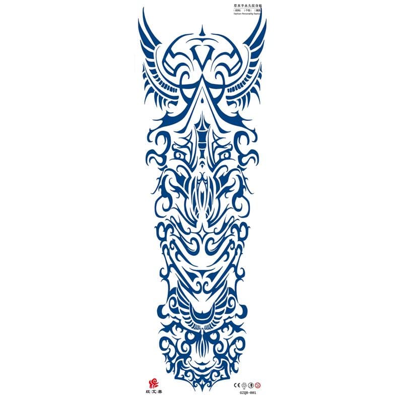 Durable Waterproof Full Arm Temporary Tattoo Stickers for Professionals-sku-4