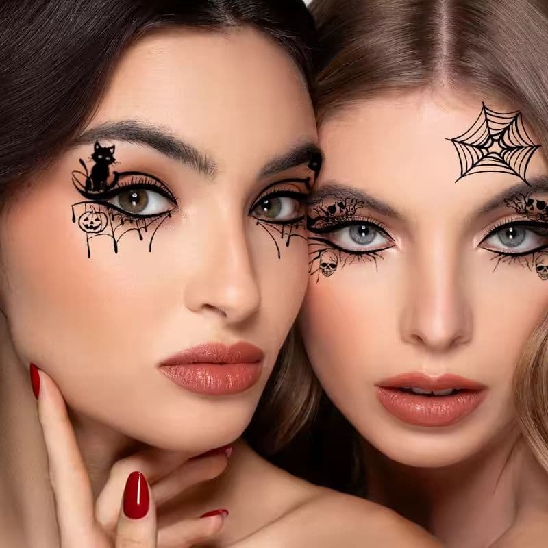Temporary Halloween Spider Bat Tattoo Stickers for Cosplay and Party Decor-sku-2