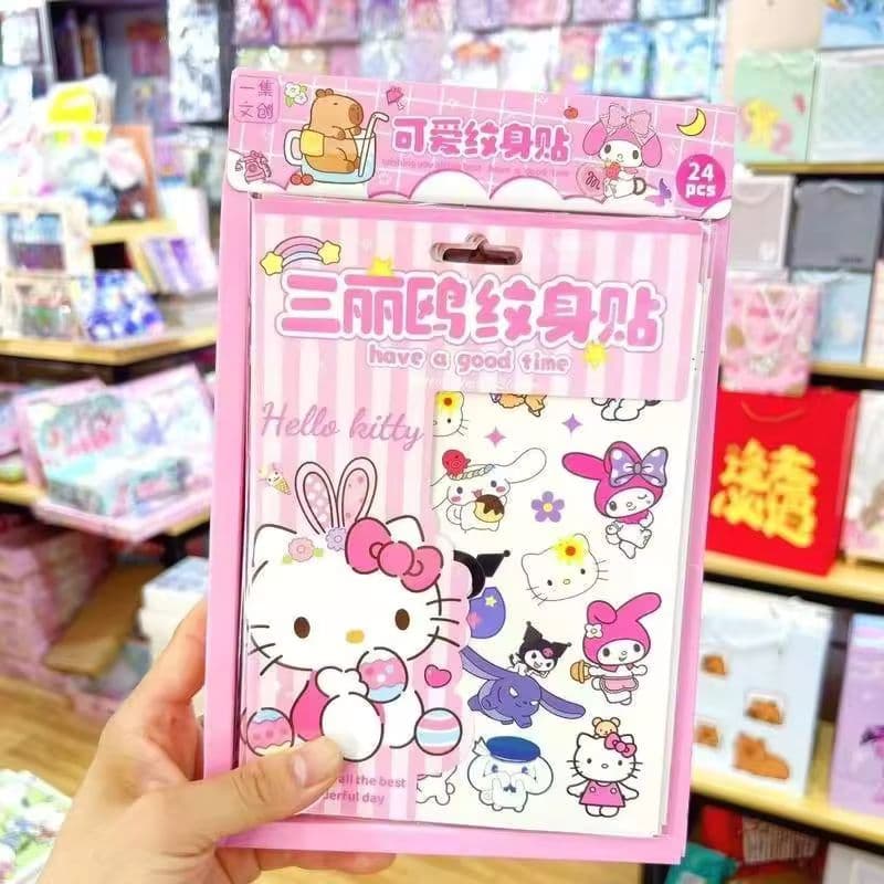 Vibrant Temporary Anime Tattoo Stickers for Kids' Parties-sku-0