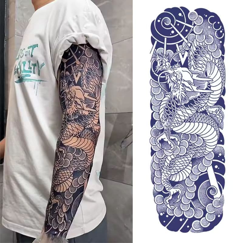 Waterproof Full Arm Temporary Tattoo Sleeve for Business Branding-sku-2