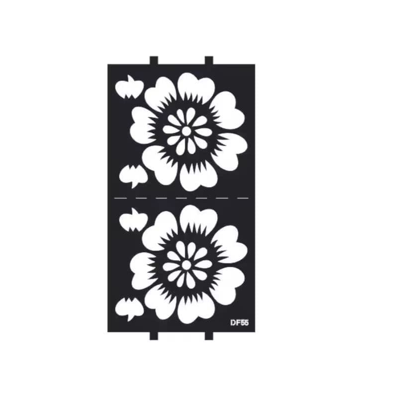 Custom Self-Adhesive Henna Tattoo Stencils for Creative Body Decoration-sku-6